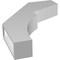 Ekena Millwork 3-in. W x 16-in. D x 22-in. H Monterey Architectural Grade PVC Knee Brace BRCP03X16X22MON - alternate 2